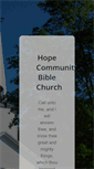 Mobile Screenshot of hopecommunitybiblechurch.org